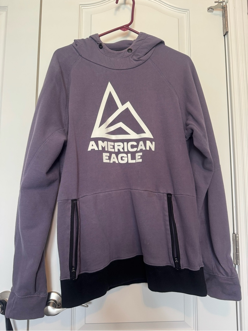 Vintage American Eagle Y2K Purple Graphic Hoodie Pullover